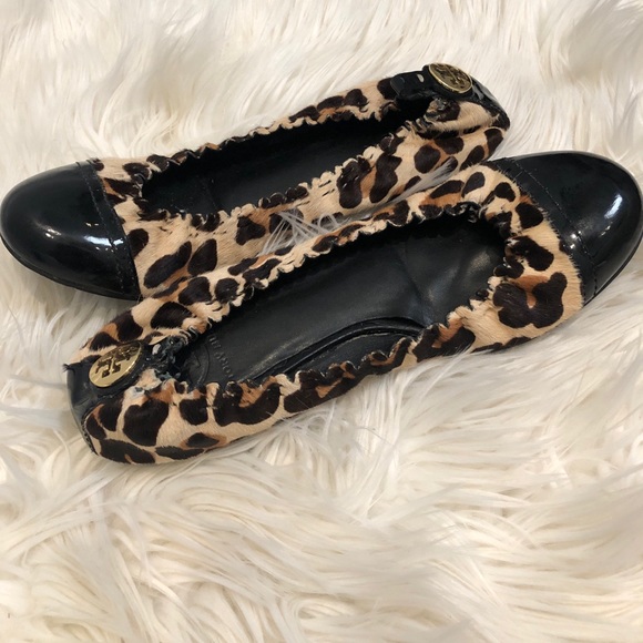 Tory Burch leopard fur ballet flats - Picture 7 of 8